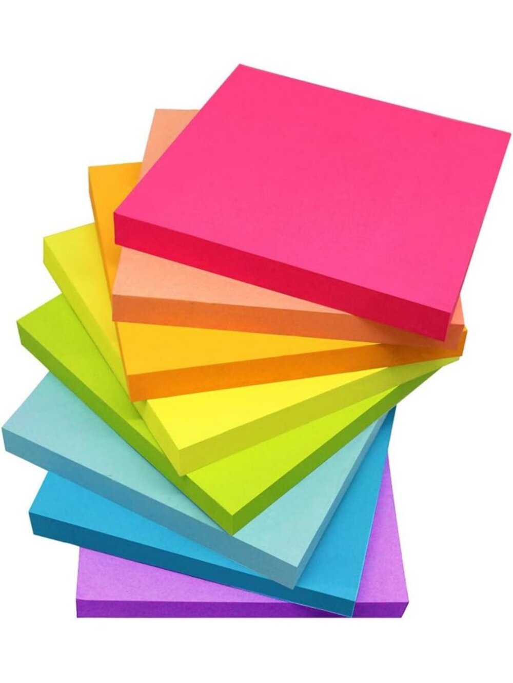 Vibrant 3x3 Sticky Notes - Colorful Self-Stick Pads for Home & Office